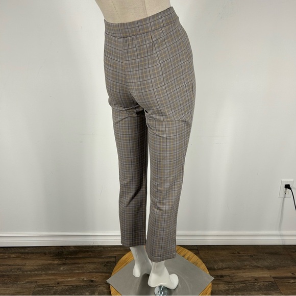 HARLOW women Gray Plaid Pants M - Picture 6 of 12